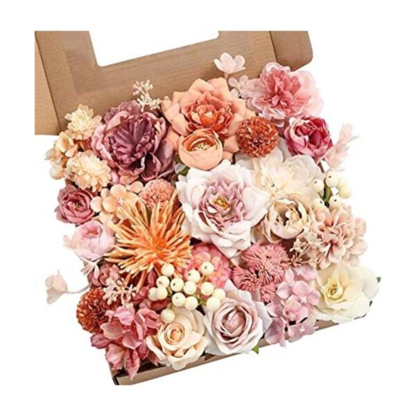 YYHUAWU Juego combinado de flores artificiales caja de_1