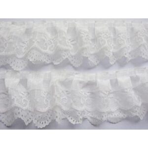 YYCRAFT Paquete de 15 y 3 capas de organza plisada borde_1