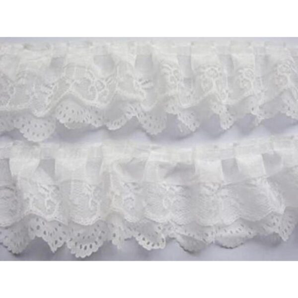 YYCRAFT Paquete de 15 y 3 capas de organza plisada borde_1