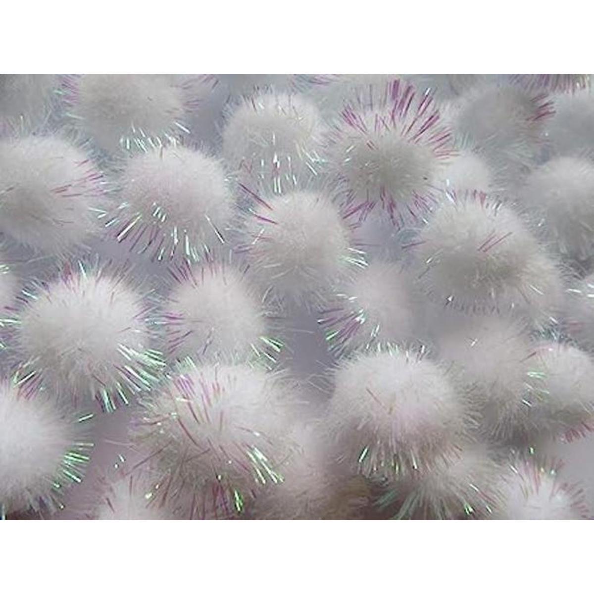 YYCRAFT 100 bolas brillantes de oropel con purpurina para