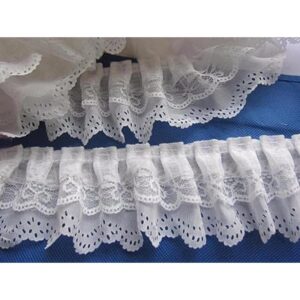 YYCRAFT Paquete de 15 y 3 capas de organza plisada borde_2