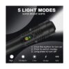 YXQUA Linterna XHP70 de 12000 lúmenes linterna recargable_4