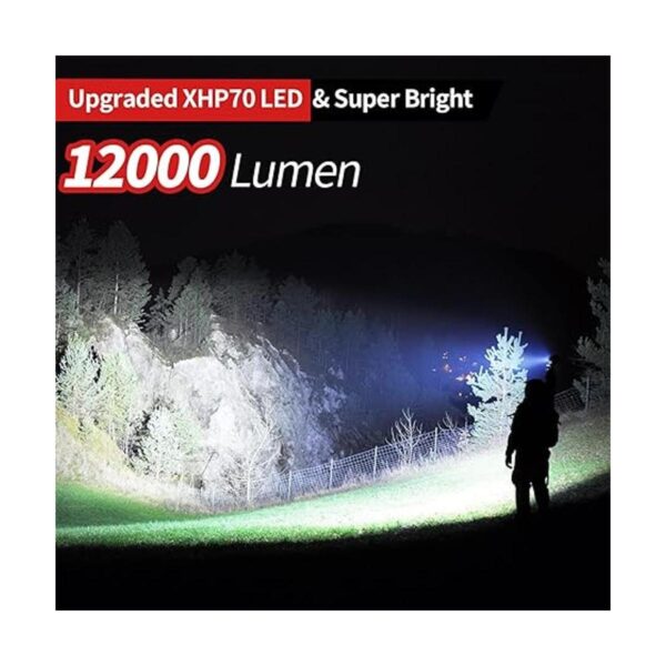 YXQUA Linterna XHP70 de 12000 lúmenes linterna recargable_2