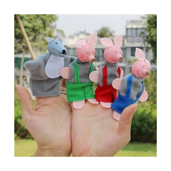 Juguete de historia de marionetas de dedo de tres cerdos_2