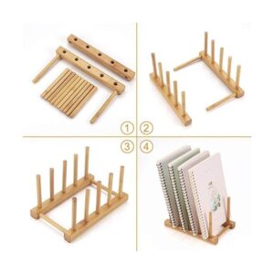 Escurridor de platos de madera de bambú para escurridor de