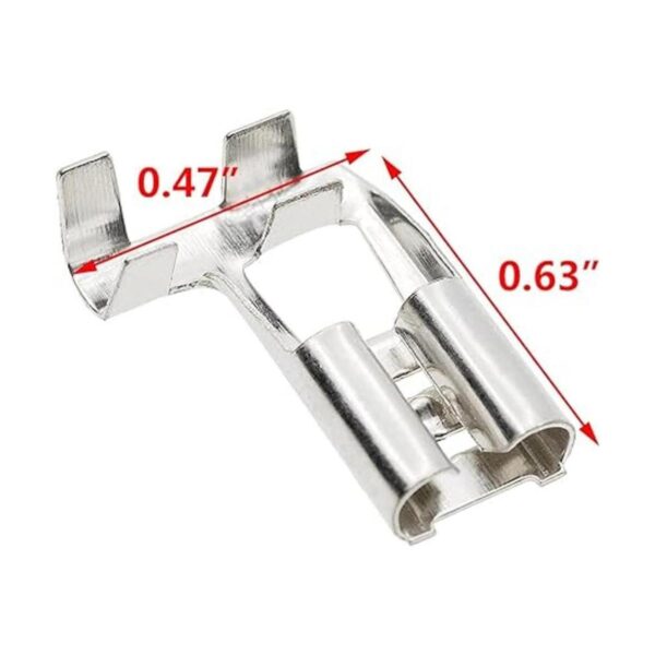 10 pcs 6.3 mm ángulo recto L Tipo Crimp Terminal Spade