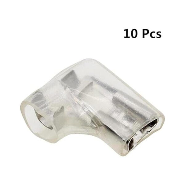 10 pcs 6.3 mm ángulo recto L Tipo Crimp Terminal Spade