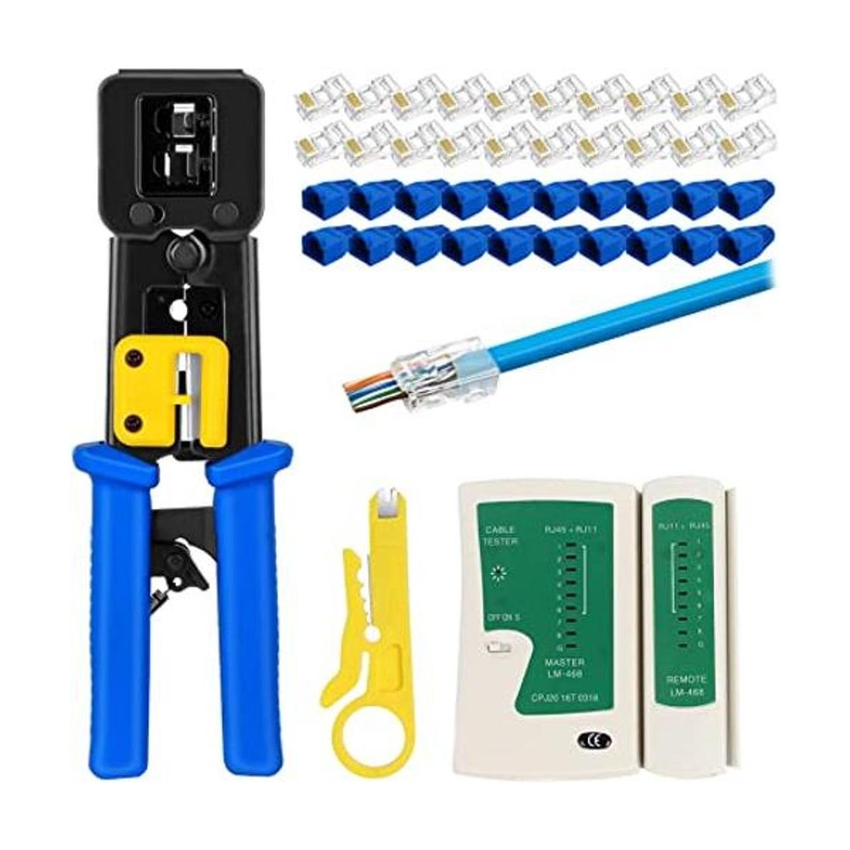 Kit de herramientas de crimpado RJ45 Pass Thru Cat5 Cat5e