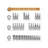 Kit de herramientas mecánicas de 46 piezas de 14 pulgadas