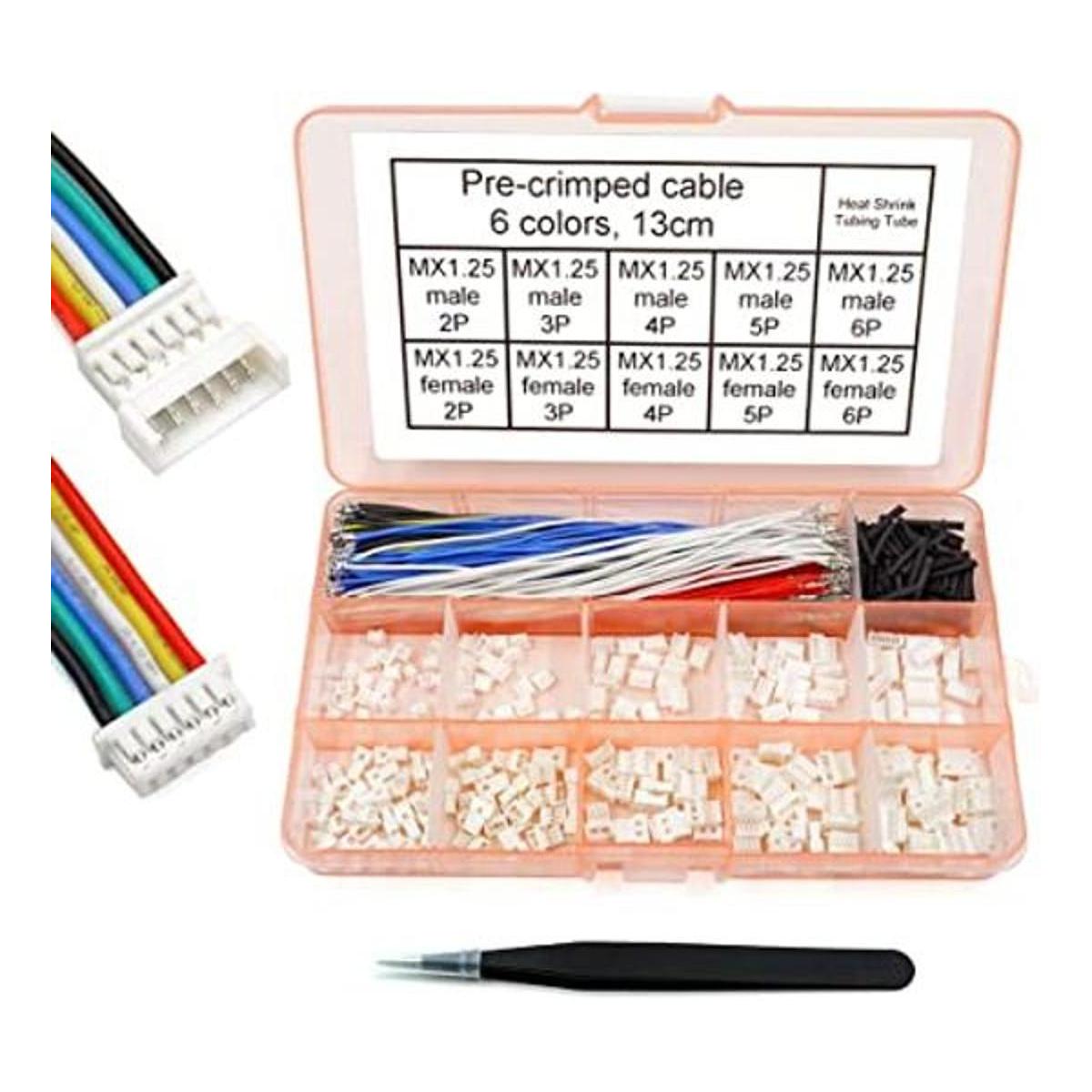 Conectores macho y hembra de 0.049 in con cables