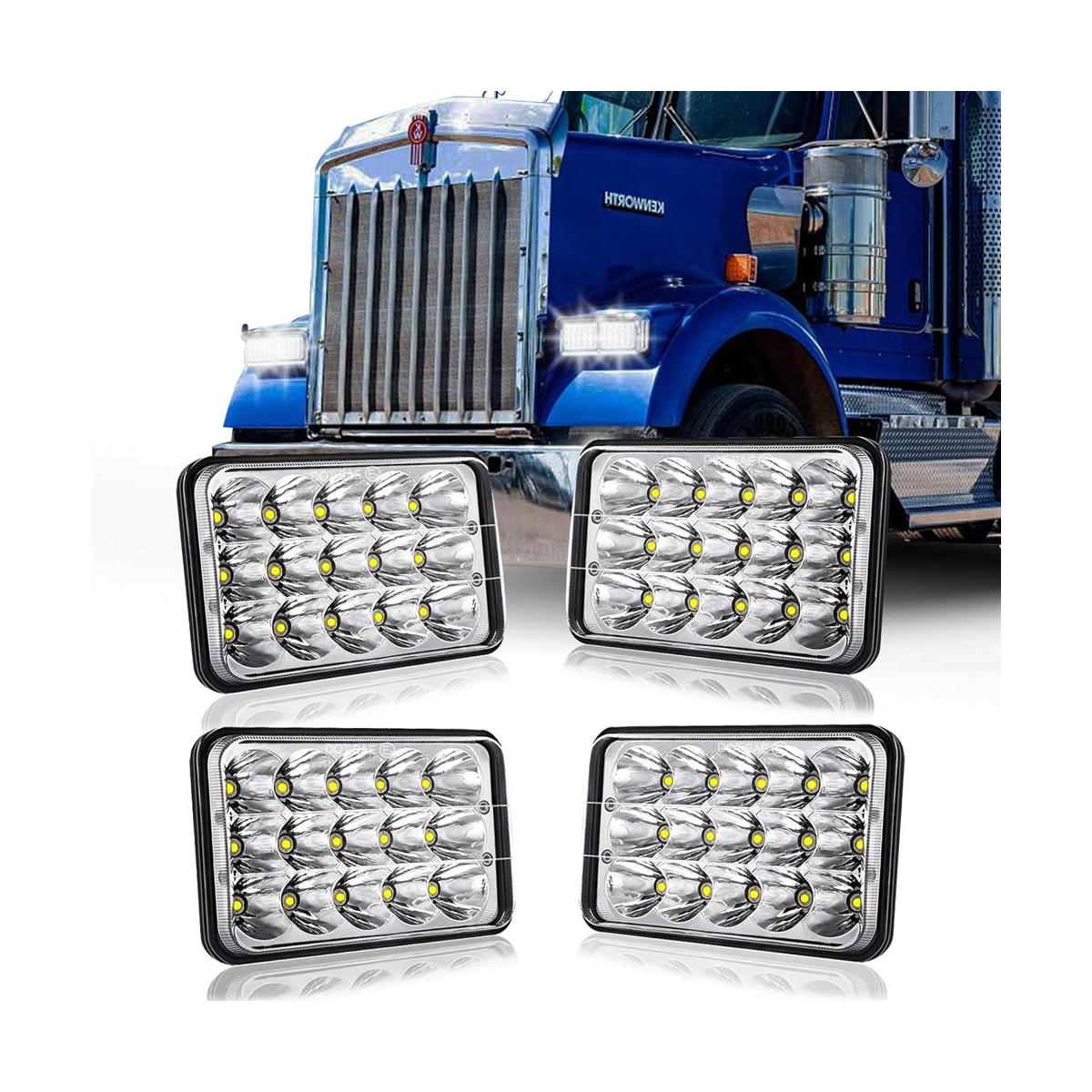 Faros LED de 4 x 6 pulgadas aprobados por el DOT 4 piezas