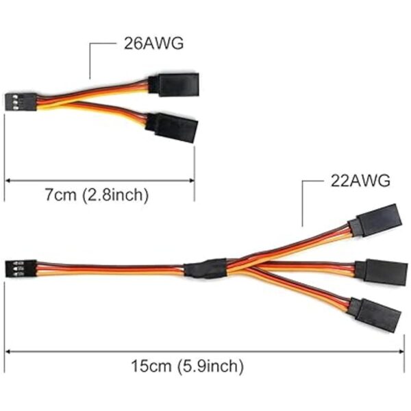Cable divisor de arnés servo Y 3 pines conector macho a_2