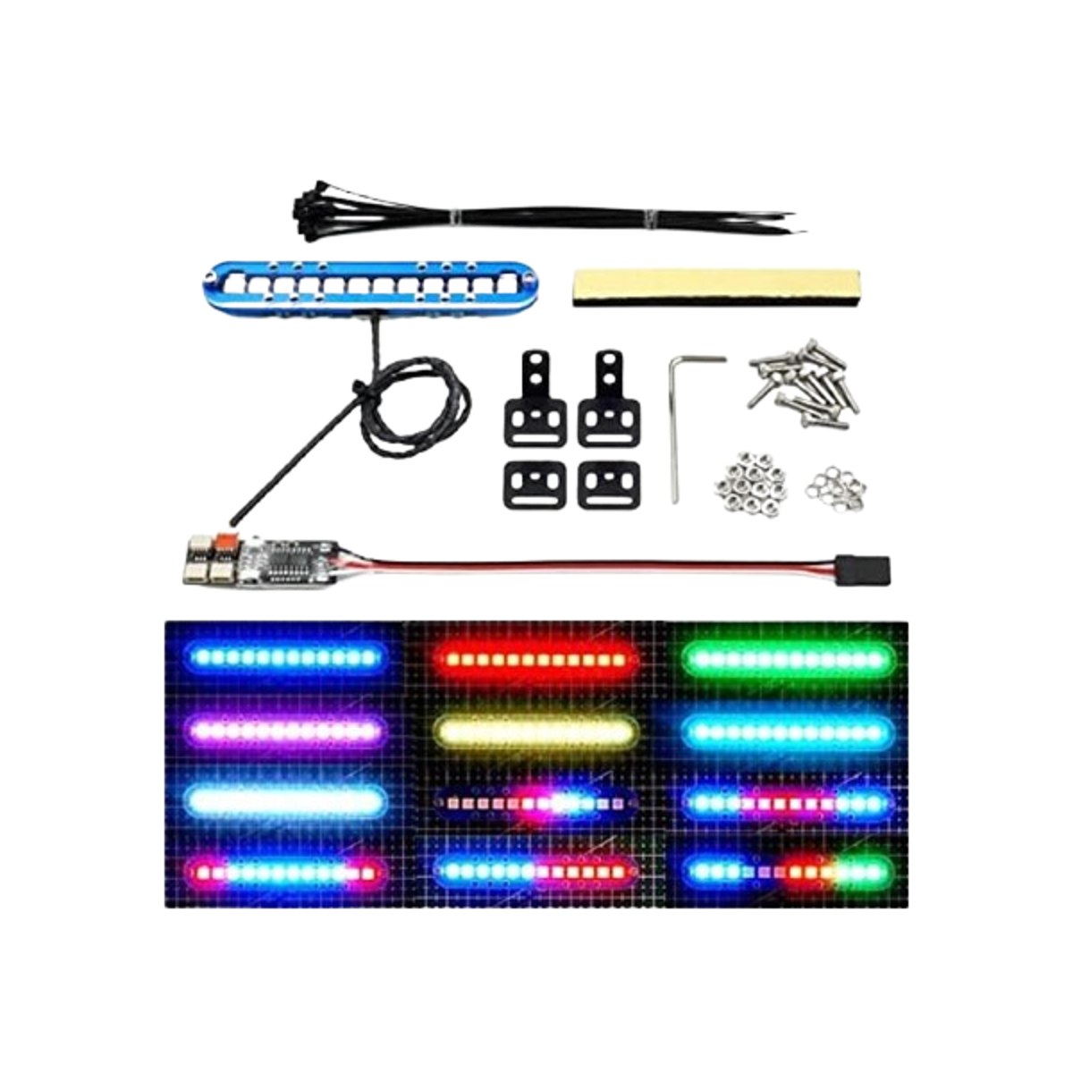 Kit de luz LED RC para techo lámpara trasera de faros
