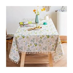 YUURAIN VUVU Elegante tela de lino de algodón floral de