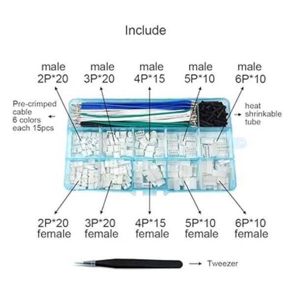 Kit de cables preprensados de conector PH 2.0 compatible_2