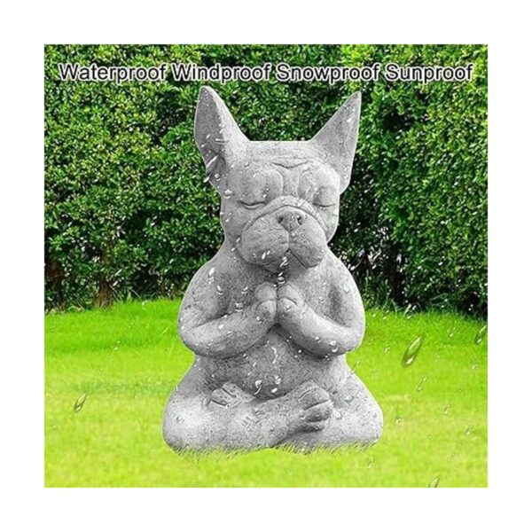 YWHWLX Estatua de resina para perros de meditación de_2