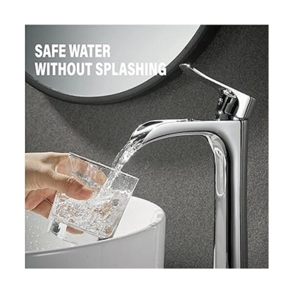YUNDOOM Grifo de baño cromado para lavabo de baño con un_2