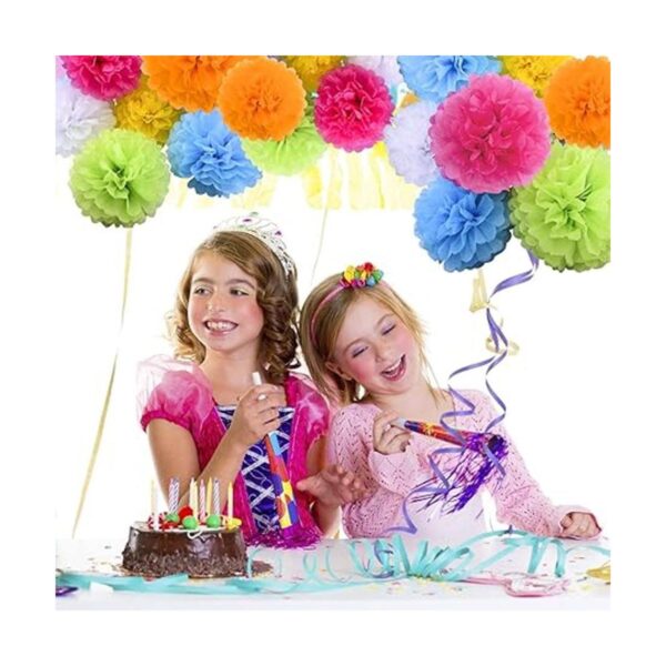 Decoraciones de papel coloridas 21 abanicos de papel