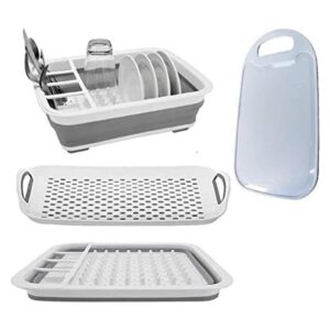 Estante de secado de platos plegable y escurridor de_1