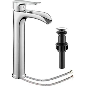YUNDOOM Grifo de baño cromado para lavabo de baño con un_1
