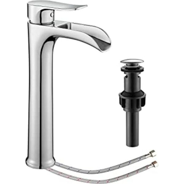 YUNDOOM Grifo de baño cromado para lavabo de baño con un_1