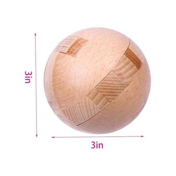 Yunteng Rompecabezas de madera hecho a mano bola mágica_3
