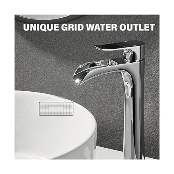 YUNDOOM Grifo de baño cromado para lavabo de baño con un_3