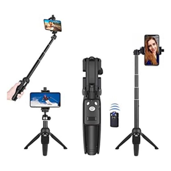 Trípode monopie selfie stick 40 pulgadas con Bluetooth_1