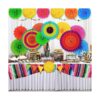 Decoraciones de papel coloridas 21 abanicos de papel