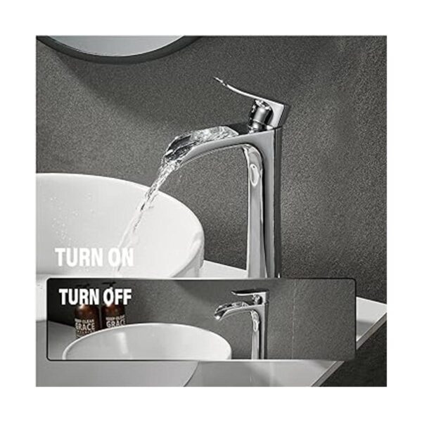 YUNDOOM Grifo de baño cromado para lavabo de baño con un_4