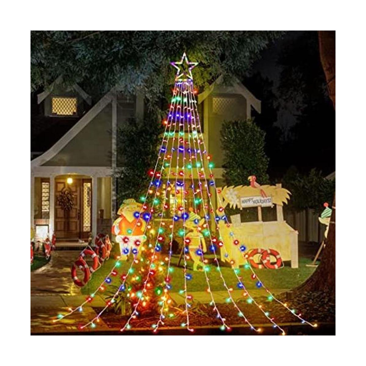 Guirnalda de luces de estrella para decoración de Navidad
