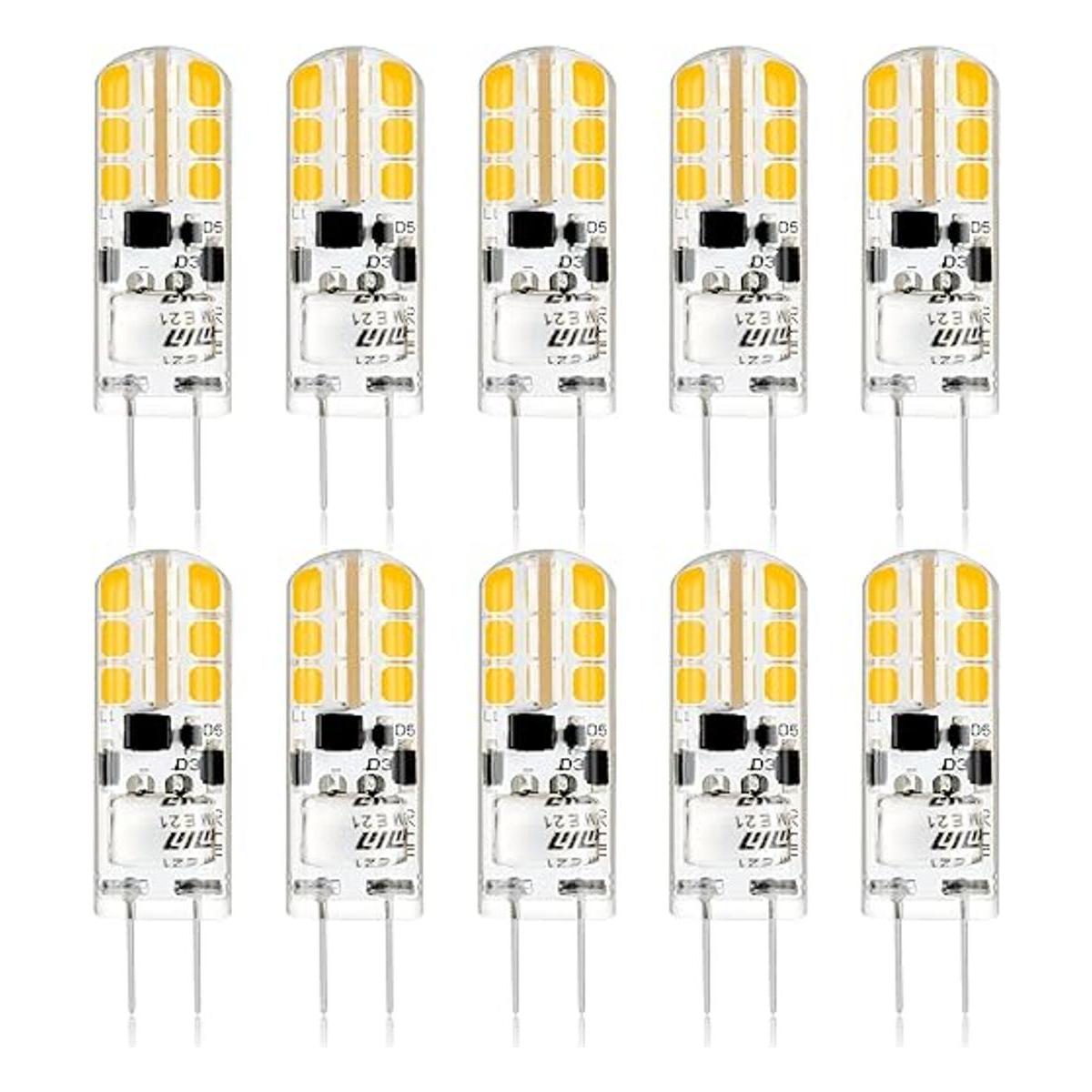 YUIIP Bombilla LED G4 de 2 W 12 V JC G4 Bi Pin Bulb
