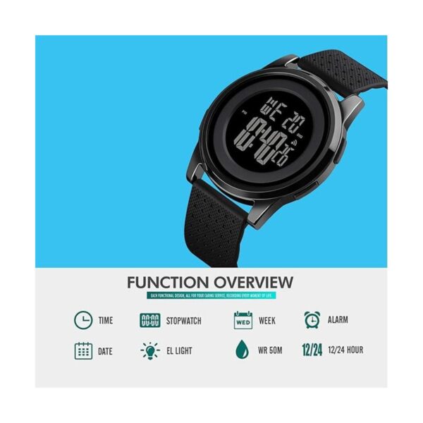 YUINK Mens Watch UltraThin Digital Sports Watch Waterproof_2