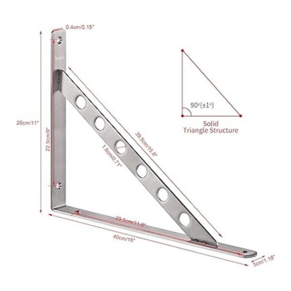 YUMORE Soporte de estante resistente de 16 pulgadas carga_6