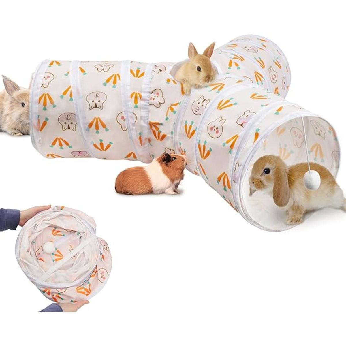 YUEPET Túneles de conejito de 3 vías tubos de juego