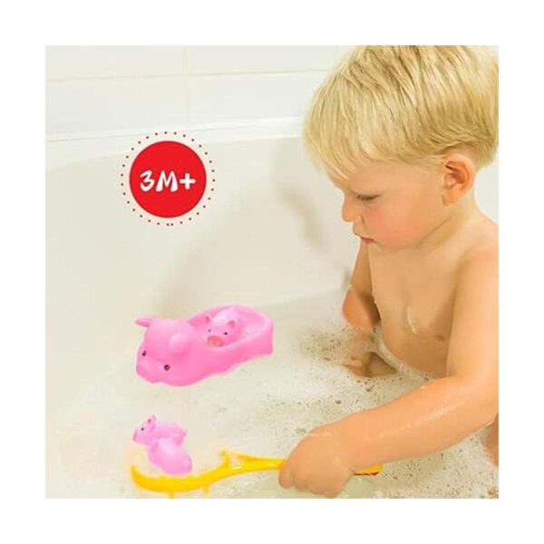 Juguetes de baño para bebé 4 unidades cerdo rosa de_2