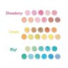 YUBX Juego de cinta adhesiva Washi de colores sólidos con_6