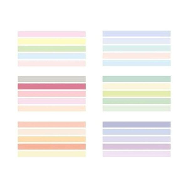 YUBX Juego de cintas Washi de colores lisos cintas_4