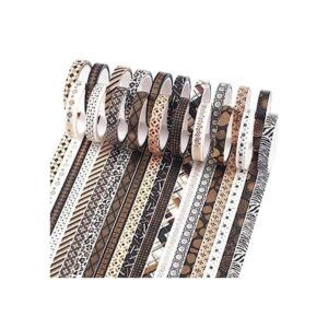 YUBX Juego de cinta washi de color negro y dorado con_1