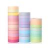 YUBX Juego de cintas Washi de colores lisos cintas_1