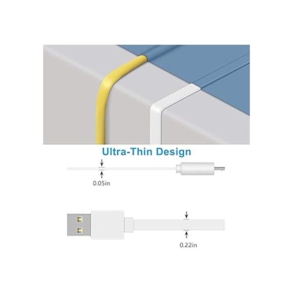 Paquete de 2 cables de extensión de alimentación planos de