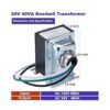 Transformador de timbre de puerta de 24 V 40 VA fuente de_2
