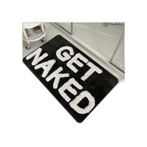 Yuang Get Naked Alfombra de baño divertida