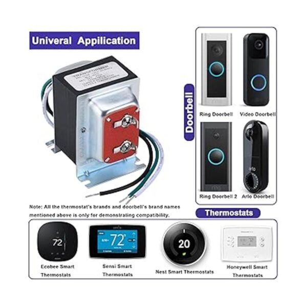 Transformador de timbre de puerta de 24 V 40 VA fuente de_3