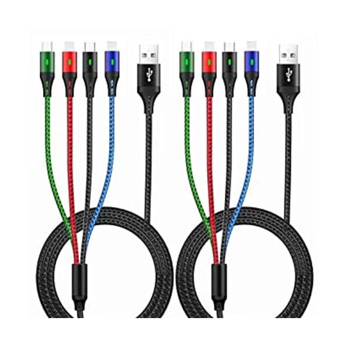 Cable de carga múltiple de 4A 5 pies paquete de 2 cables