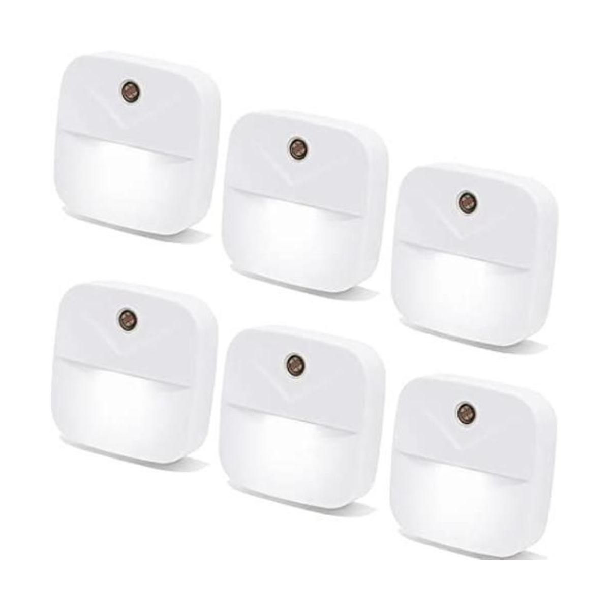 YRWXZYO Paquete de 6 luces nocturnas LED blancas con