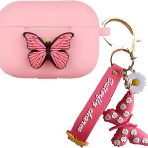 YQG Butterfly AirPods Pro Funda de silicona a prueba de