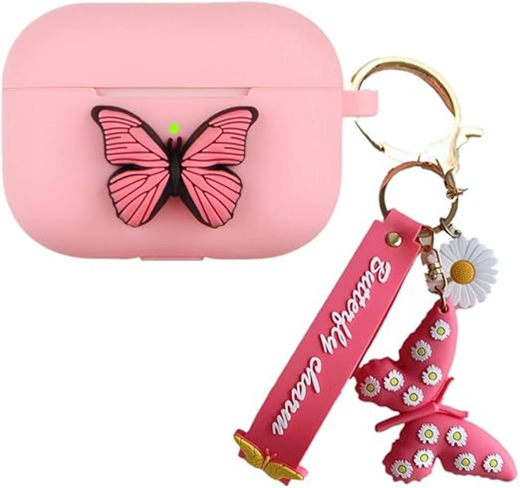 YQG Butterfly AirPods Pro Funda de silicona a prueba de