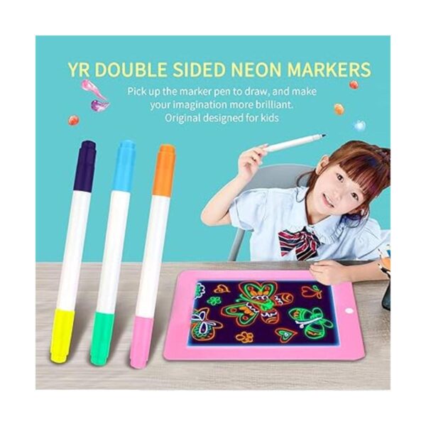 YR Bolígrafos de neón de doble cara para tablero LED
