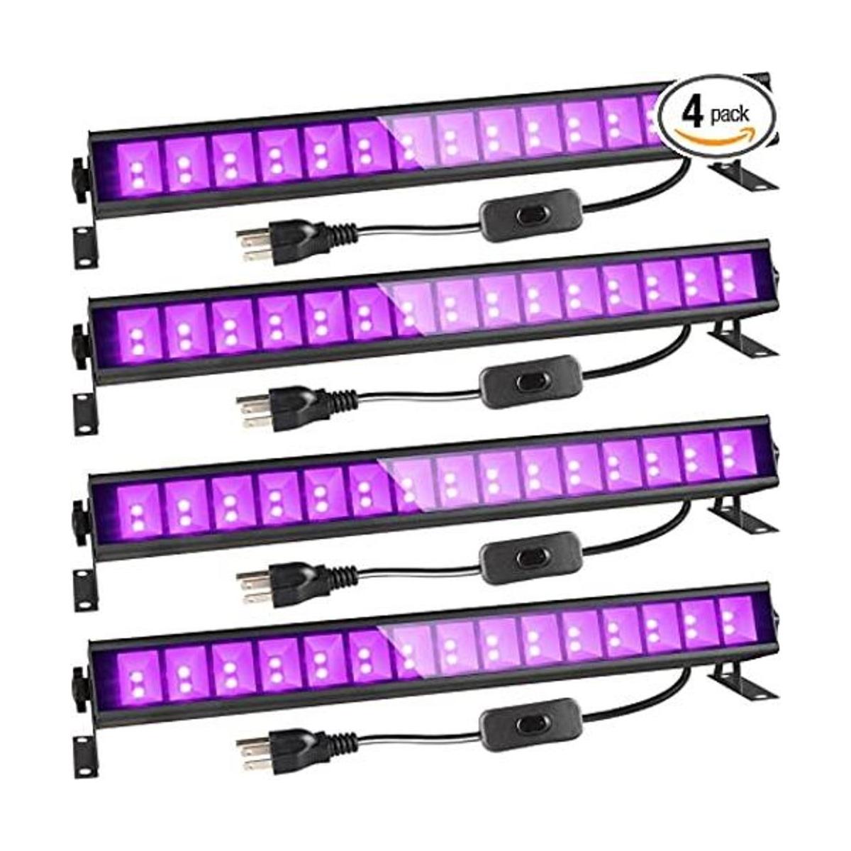 YQNLIFA Barra de luz LED negra mejorada de 36 W paquete